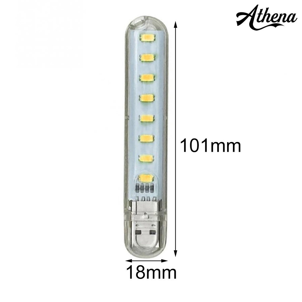 Đèn Led 8 Bóng Mini Sạc Cổng Usb Di Động Tiện Dụng Mang Theo Du Lịch