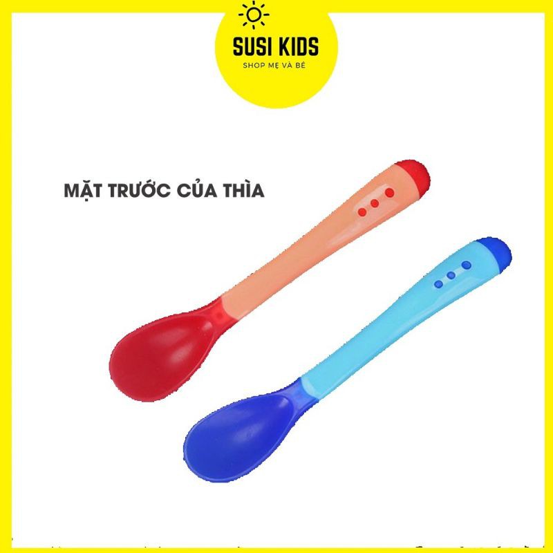 Thìa ăn dặm báo nóng nhựa PP
