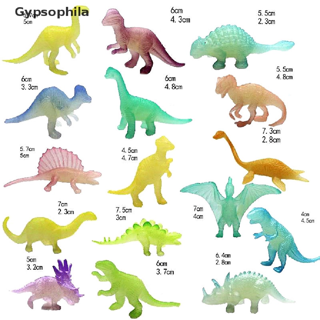 Bộ 16 Mô Hình Khủng Long Dạ Quang Trong Jurassic