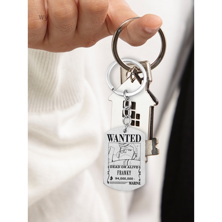 Móc khóa hình các nhân vật trong One Piece Luffy 1.5 bằng thép không gỉ