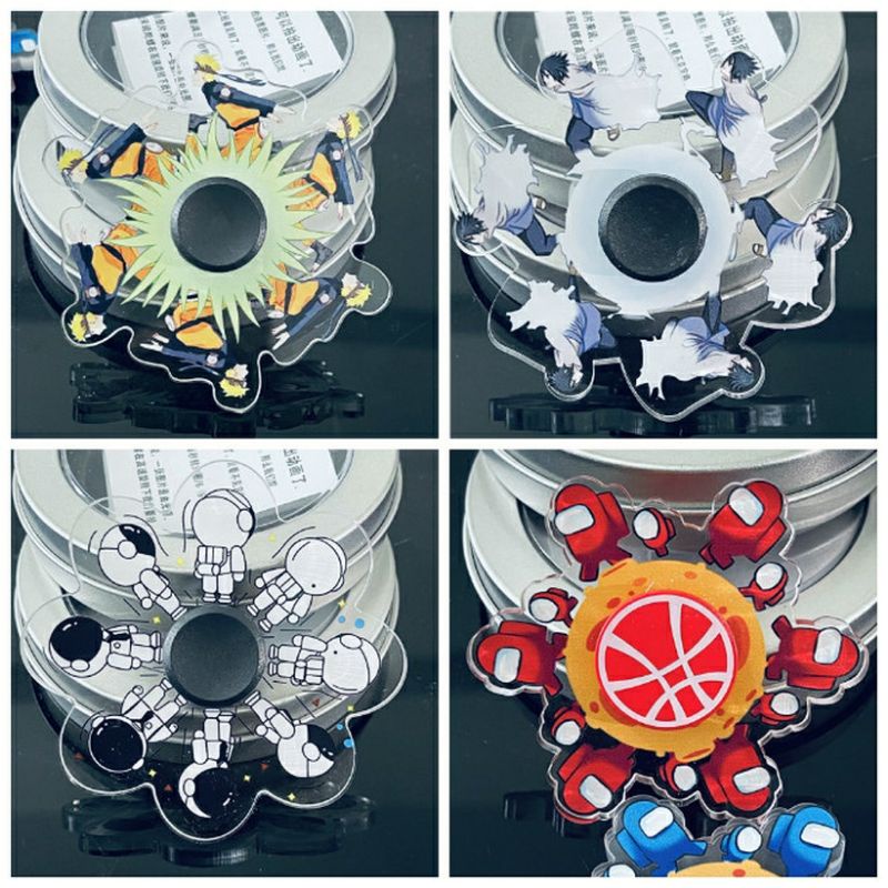 Fidget Spinner Con Quay đồ chơi Sasuke/Among us/Phi hành gia/Pikachu/Naruto