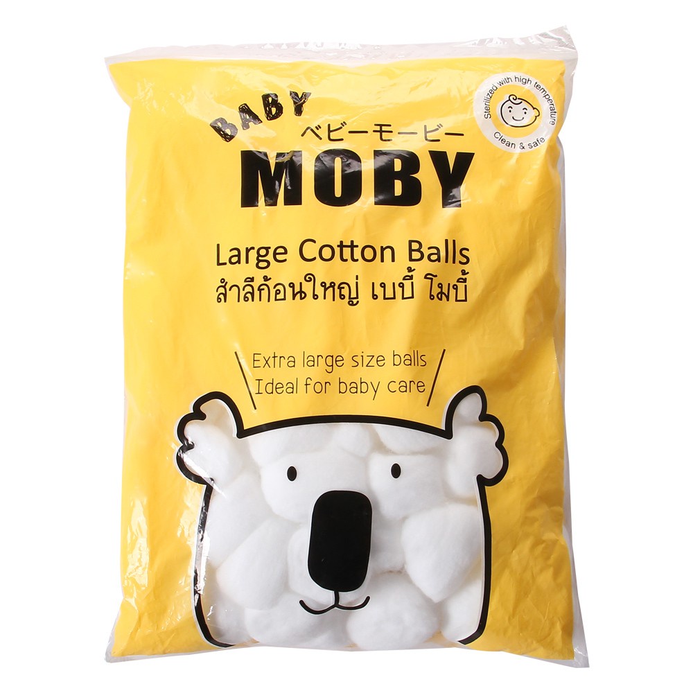 Bông gòn Moby túi 100g, bông viên đa năng công nghệ Nhật Bản cho mẹ và bé - Monnie Kids