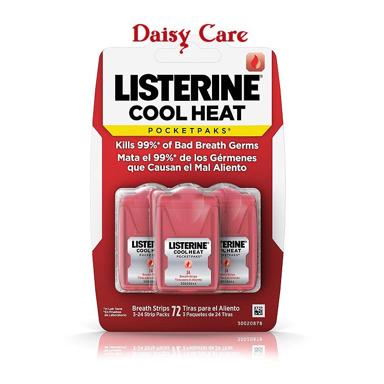 Miếng ngậm thơm miệng diệt khuẩn Listerine Pocketpaks