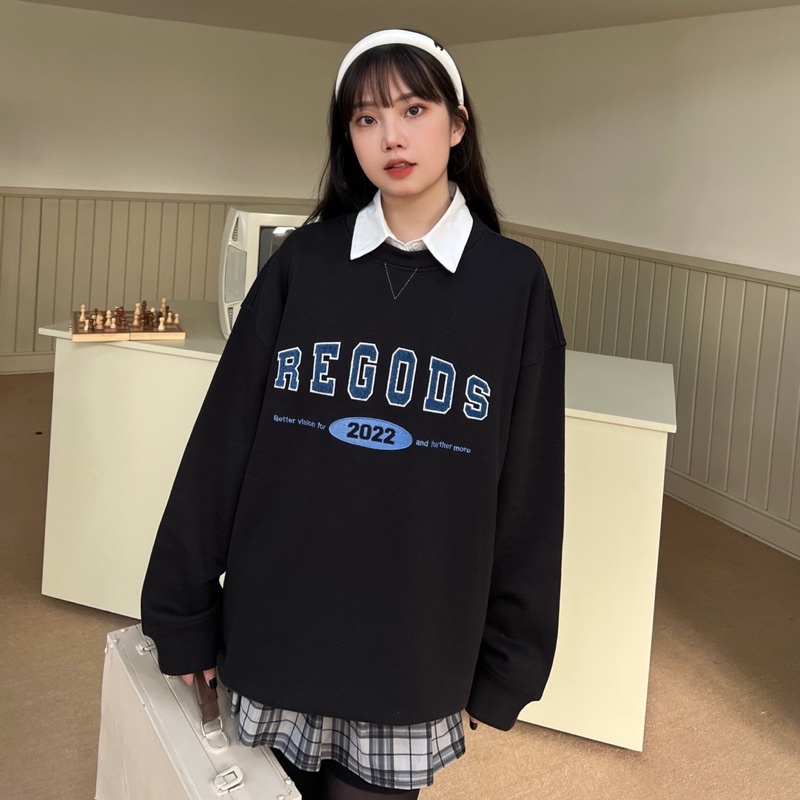Áo Sweater Nỉ Old School REGODS Unisex Form Rộng ( SWEATER OLD SCHOOL ) | BigBuy360 - bigbuy360.vn