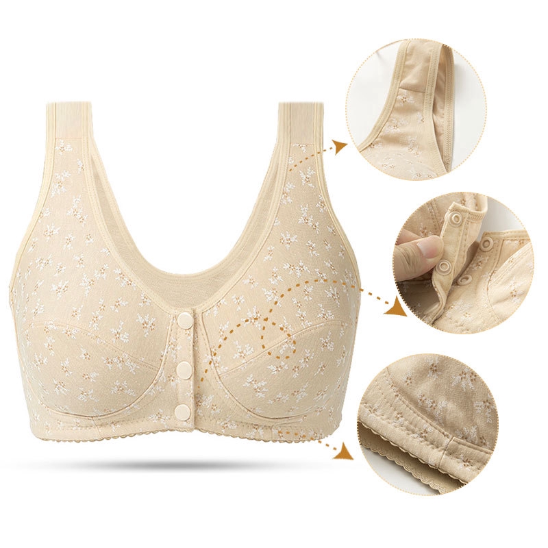 Áo Ngực Thể Thao cotton Mỏng Không Gọng Thép Thoải Mái Cho Phụ Nữ Trung Niên Và Người Lớn Tuổi Mới