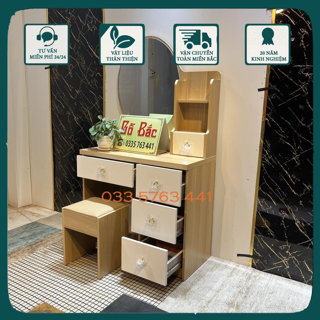 Bàn trang điểm gỗ MDF phủ melamine hàng dày dặn loại 1 kích thước 80x40cm - bàn trang điểm đẹp
