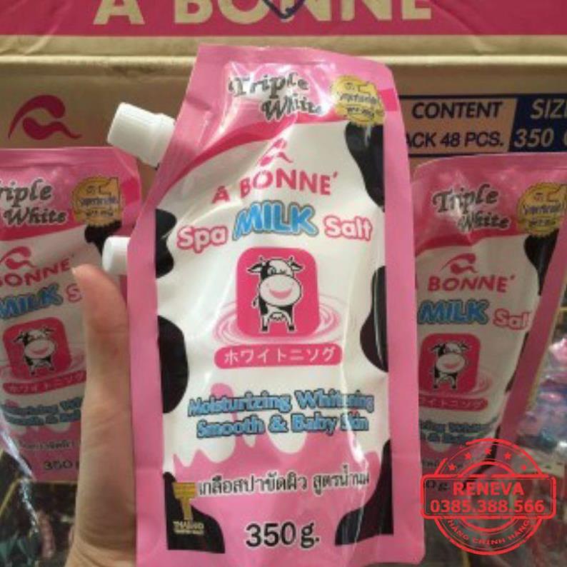 Muối Tắm Sữa Bò Tẩy Tế Bào Chết, Muối Tắm Bò A Bonne Spa Milk Salt Thái Lan 350gr RENEVA