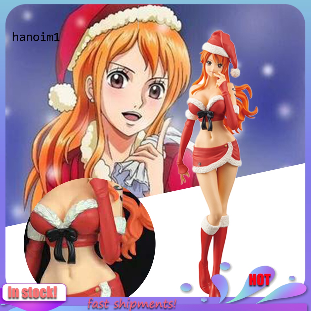Mô Hình Nhân Vật Nami Trong Anime Tư Thế Ngồi Gợi Cảm Trang Trí Giáng Sinh