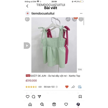 Áo babydoll gout de jun