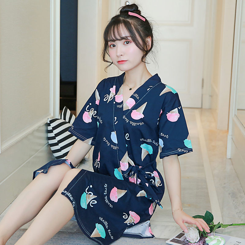 Áo Choàng Ngủ Kimono Dáng Dài Thời Trang Mùa Hè Cho Nữ