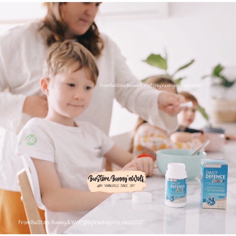 Men Vi Sinh Tai Mũi Họng Blis Probiotics Daily Defence New Zealand 45gr cho bé từ 6m+