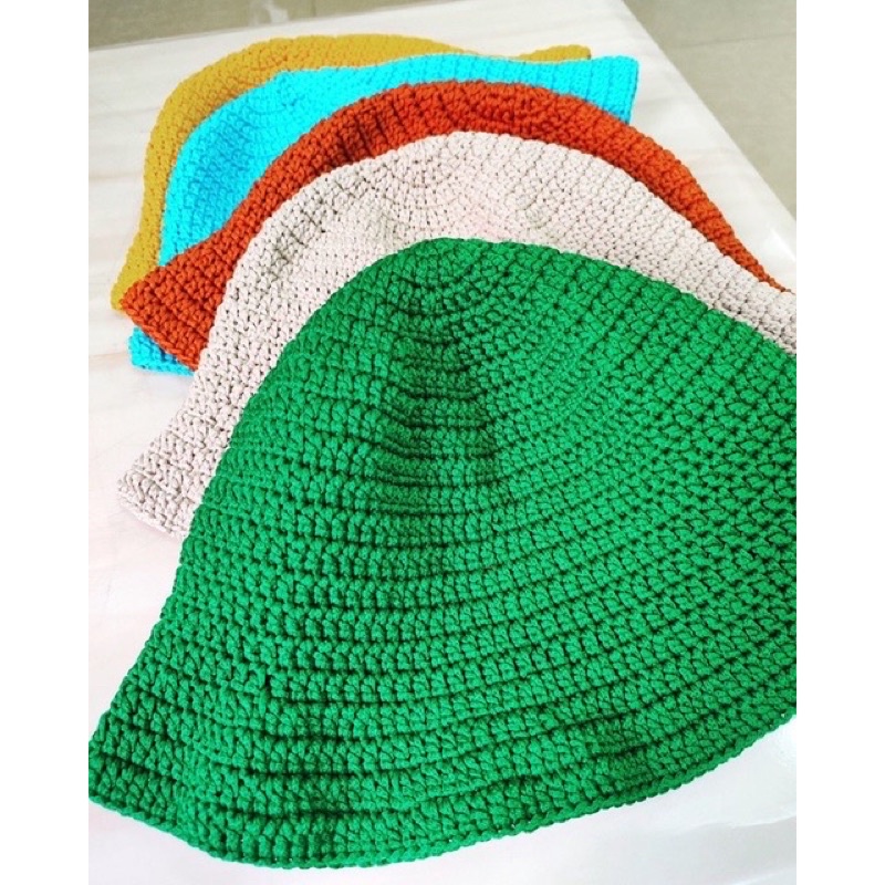 Mũ xô đan len-Crochet bucket hat mang mùa đông