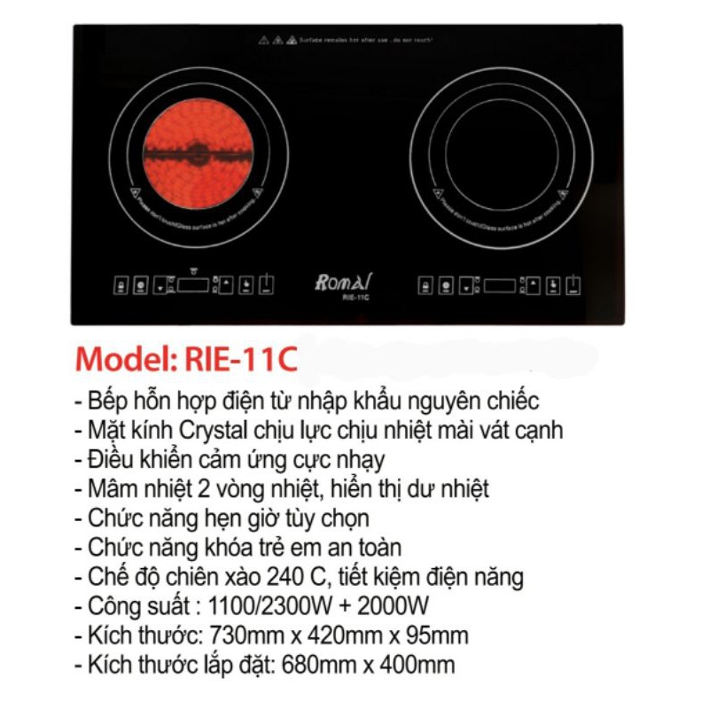 BẾP HỖN HỢP ĐIỆN TỪ 11C