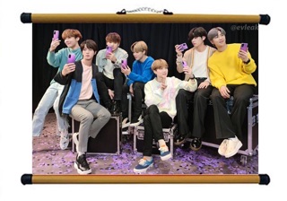 Ảnh treo BTS / tranh kpop BTS khung treo ép lụa