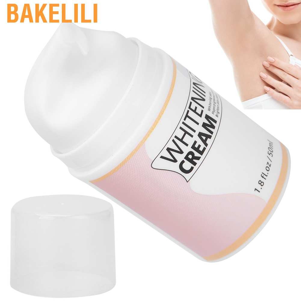 Bakelili Whitening Cream Brightening Skin Tone Moisturizing Lightening for Knee Elbow Underarm 50ML