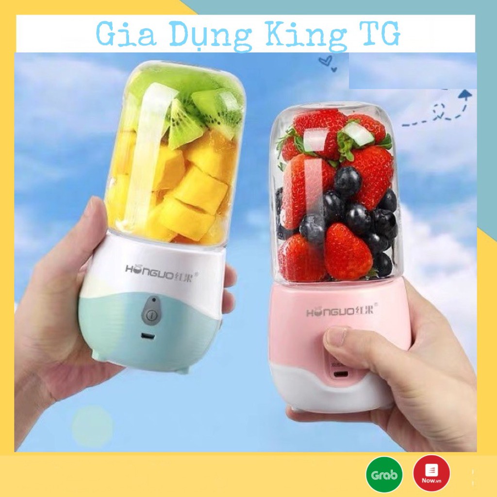 Máy xay mini cầm tay, máy xay sinh tố 6 lưỡi tiện dụng - đa năng , có sạc pin - King TG