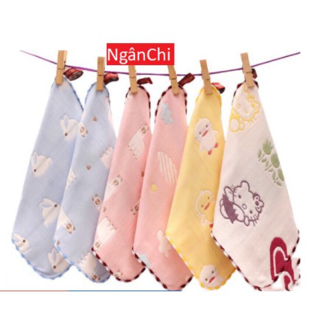 5 Khăn Sữa, Khăn Mặt Sợi Tre 6 Lớp - Lee Lee Kids