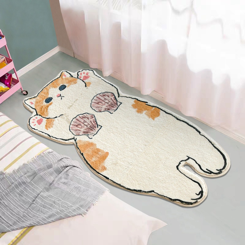 Thảm Chùi Chân Chống Trượt Hình Mèo Hoạt Hình Sáng Tạo