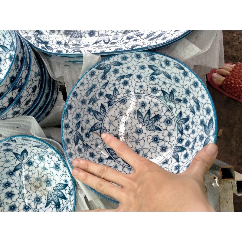 Tô chén đĩa bông cổ