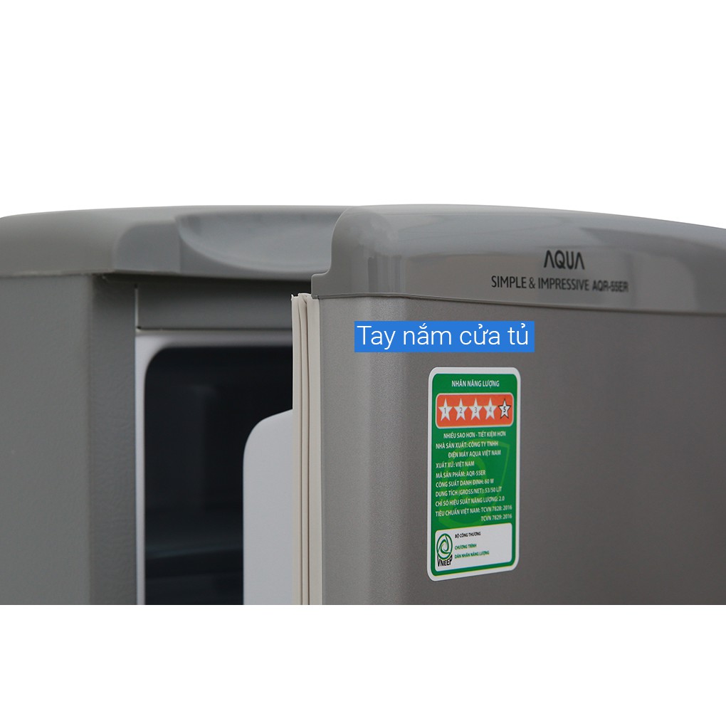MIỄN PHÍ VẬN CHUYỂN - Tủ lạnh Aqua 50 lít AQR55ER - 55ER Hàng chính hãng