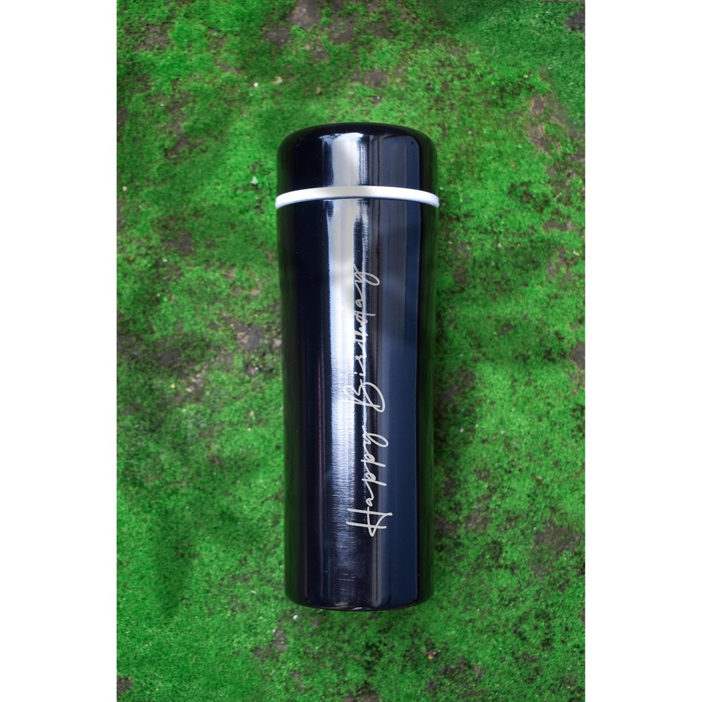 Promo Tumbler Sakura Slim Carvingd - Custom Thermos Bottle Name Logo