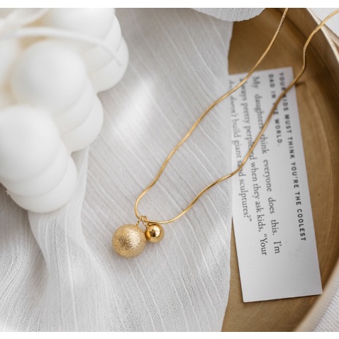 [FreeShip] Dây chuyền nữ titan hai đá X8-303 - CAM KẾT KHÔNG BAY MÀU