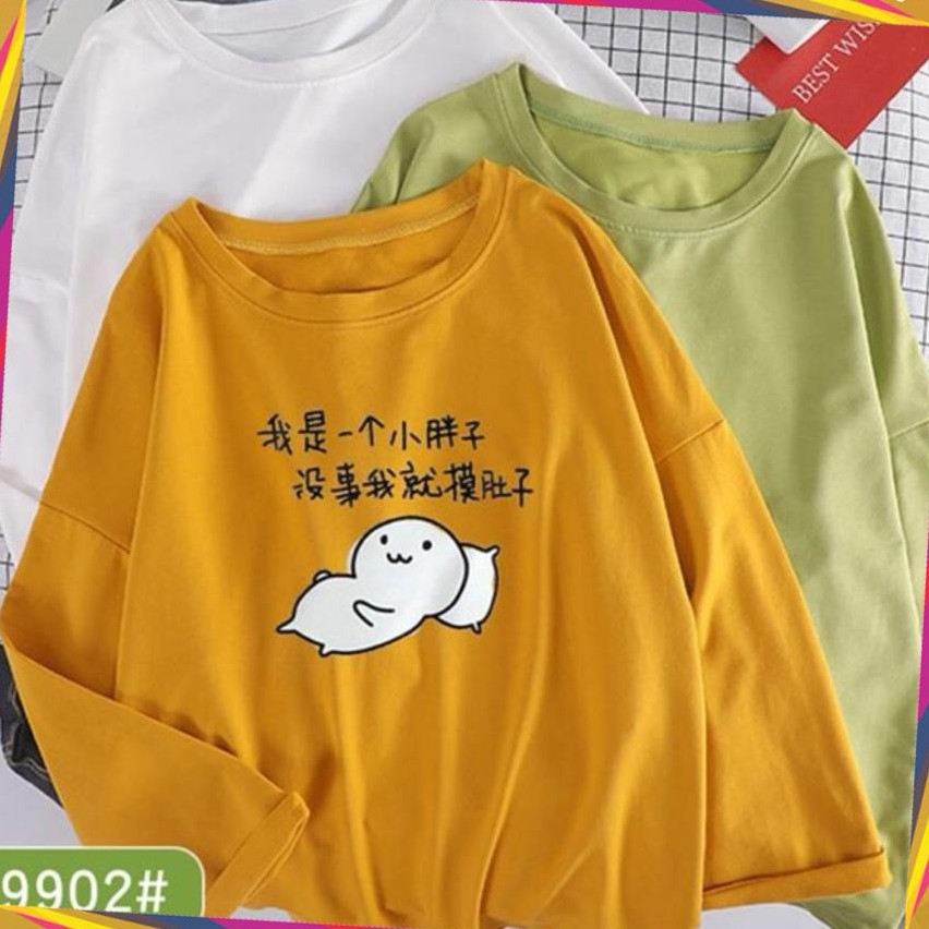 Áo Thun Nữ Tay Dài Form Rộng In hình siêu dễ thương M1