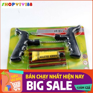 Bộ vá lốp không săm xe máy ô tô loại to 8 chi tiết đa năng