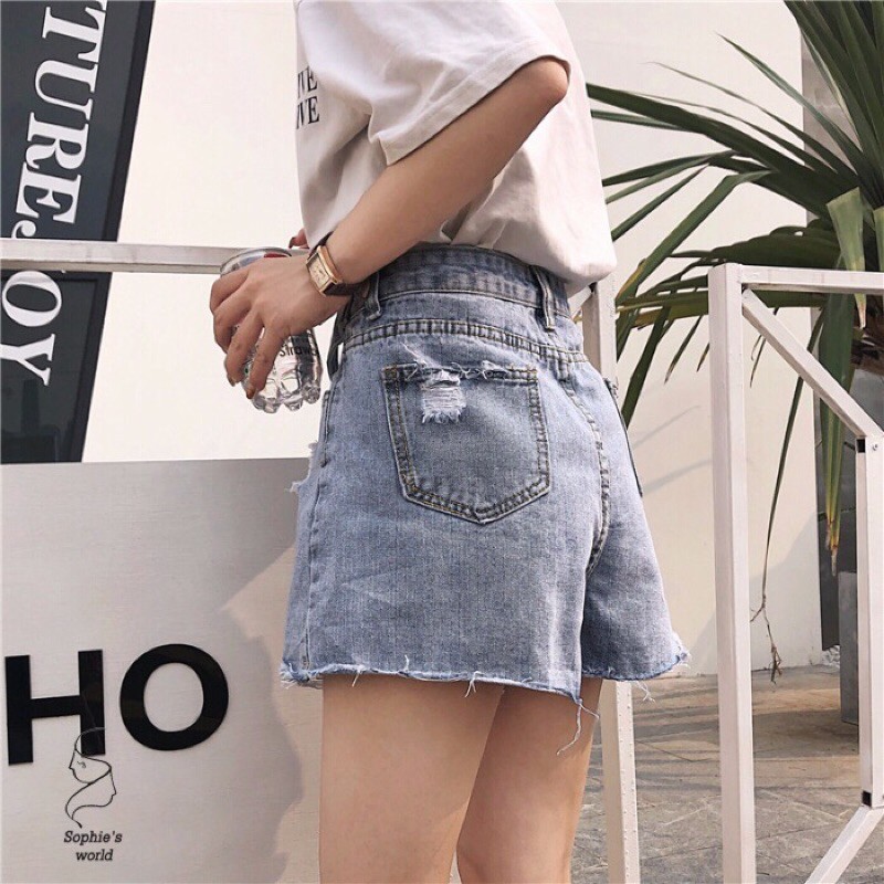 Quần Short Jean Nữ Rách Tua Lai cao | BigBuy360 - bigbuy360.vn