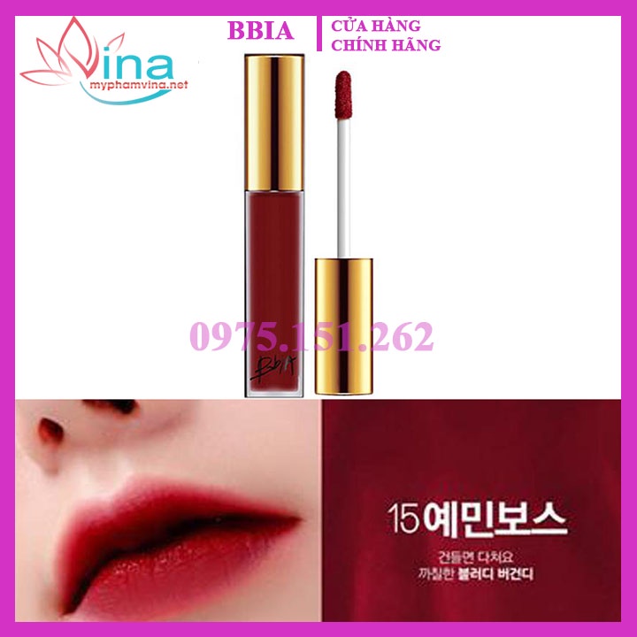 SON KEM LÌ BBIA LAST VELVET LIP TINT - 15 MÀU EDGE BOSS