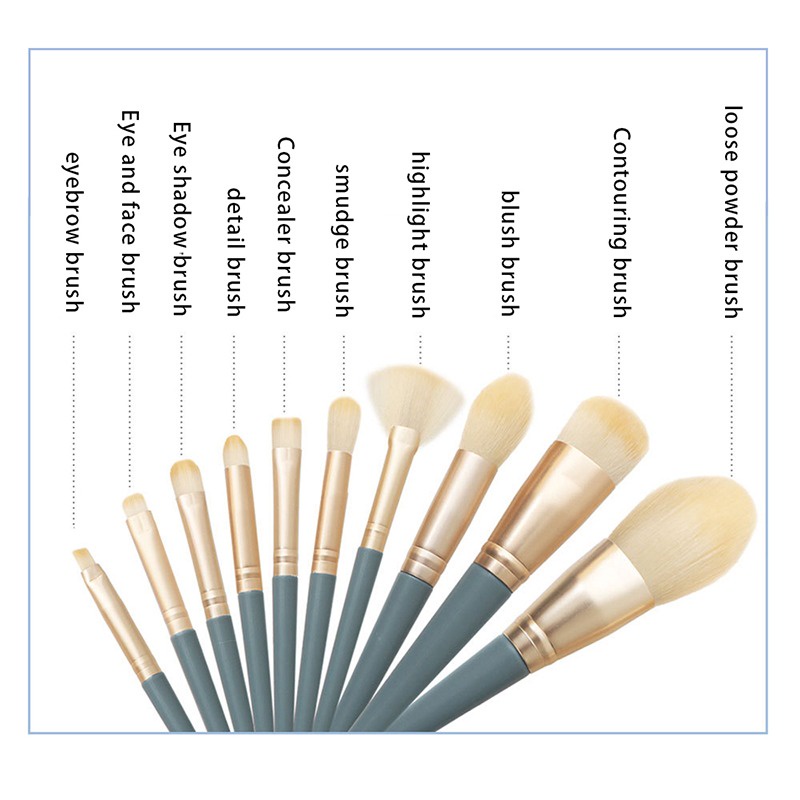 Set 10 Cọ Trang Điểm Lông Mềm Chuyên Dùng Chất Lượng