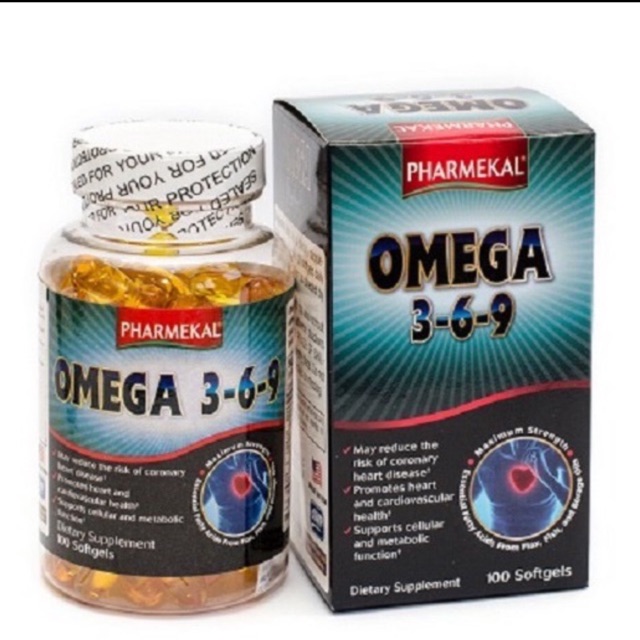 [ Chính Hãng ] Viên uống Viên Dầu Cá Omega 369 Pharmekal, Chai 100 viên