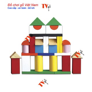 Bộ Cờ Quốc Gia Gỗ | Sưu tập Đồ Chơi Xếp Khối Hình Cờ Việt Nam