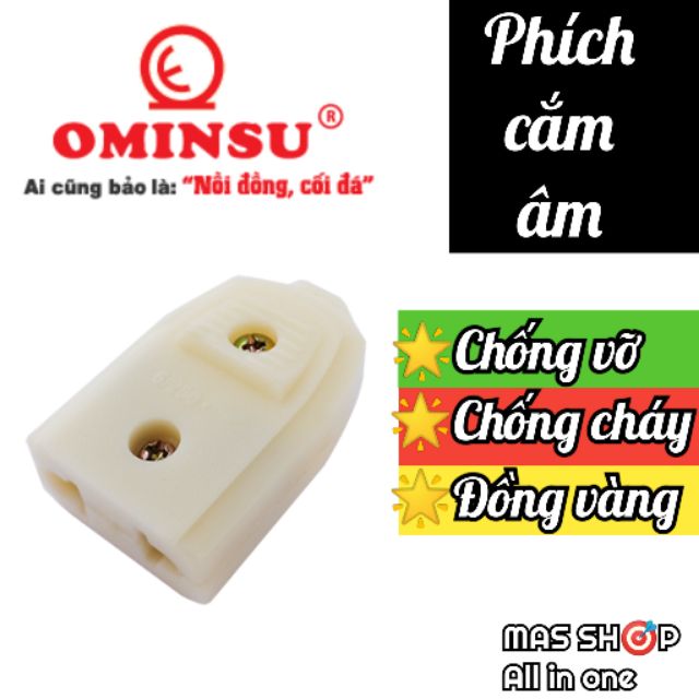 (GIÁ HỦY DIỆT) Phích cắm cái, phích cắm điện âm OMINSU® siêu bền