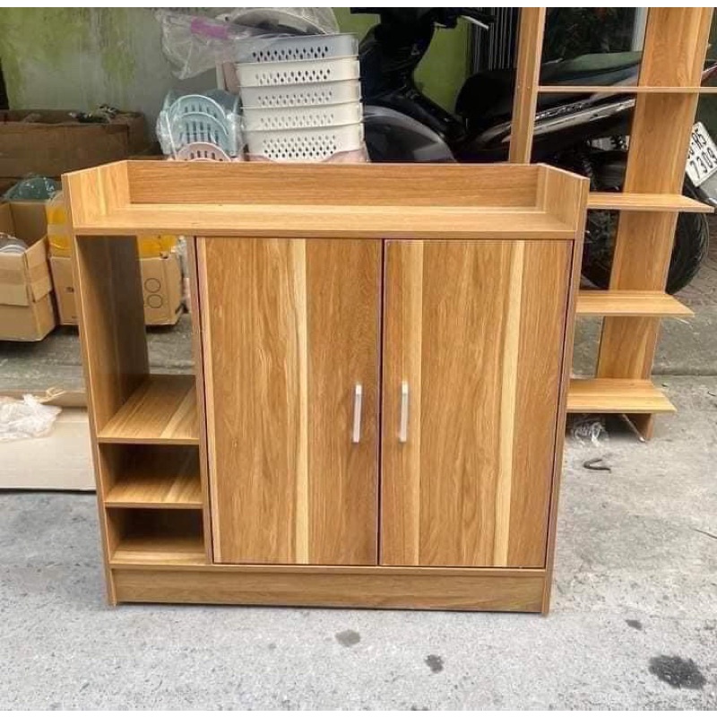 TỦ GIÀY GỖ 2 CÁNH 3 NGĂN THÔNG MINH