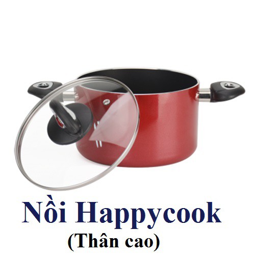 Nồi đáy từ( dùng được tất cả loại bếp) SUNHOUSE và HAPPYCOOK size 20cm chọn phân loại hãng, dày dặn như hình