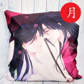 Gối vuông tựa lưng anime 40x40cm 1 mặt Thiên quan tứ phúc