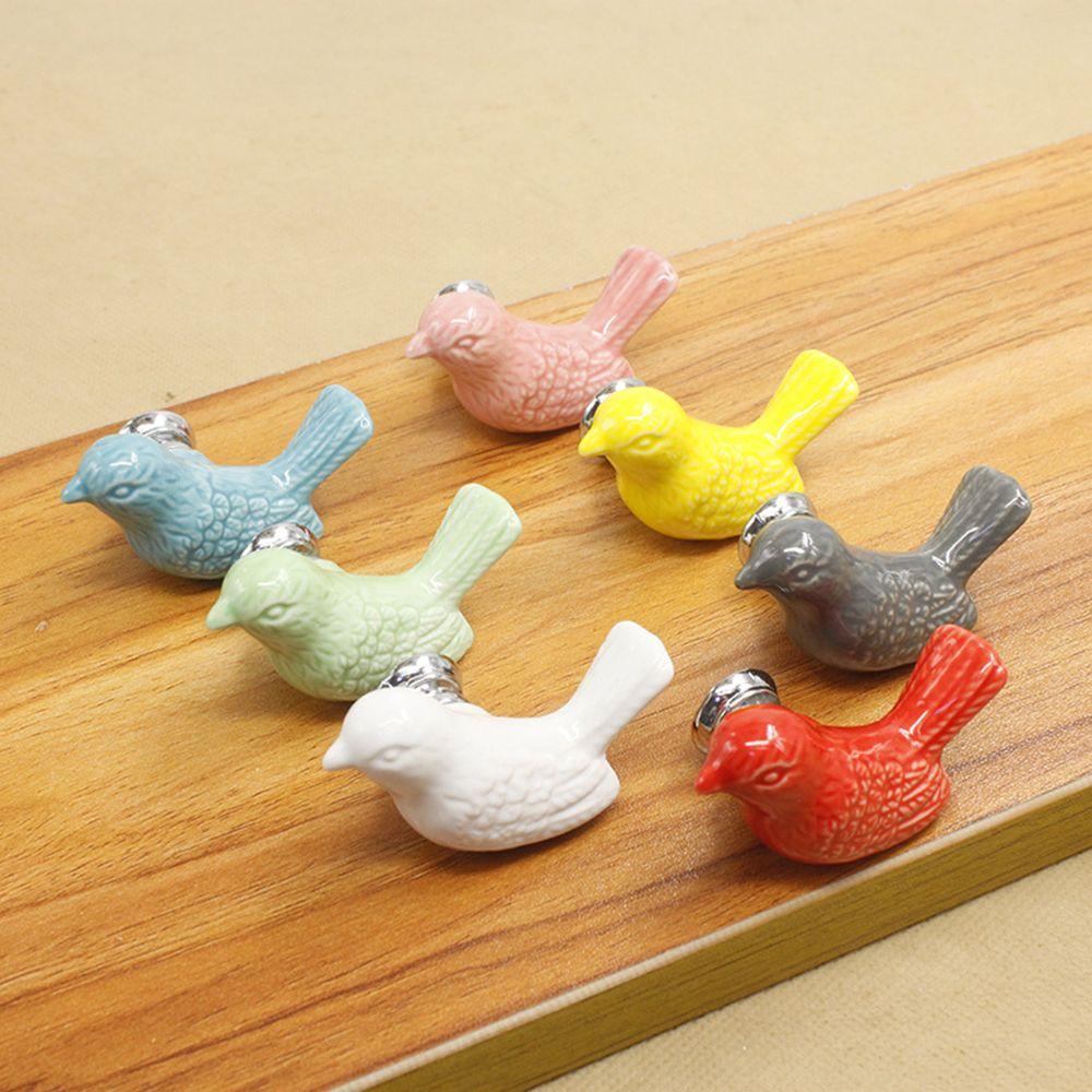 Bộ 2 Núm Tay Cầm Bằng Gốm Nhiều Màu Dễ Thương Đa Ứng Dụng Cho Nhà Ở
