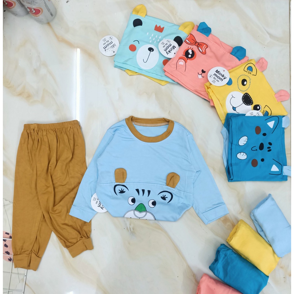 [A32 - Nhiều mẫu, Siêu Mềm] Bộ Dài Tay Thun Lạnh Hoạt Hình Cho Bé Trai Gái Loại Đẹp