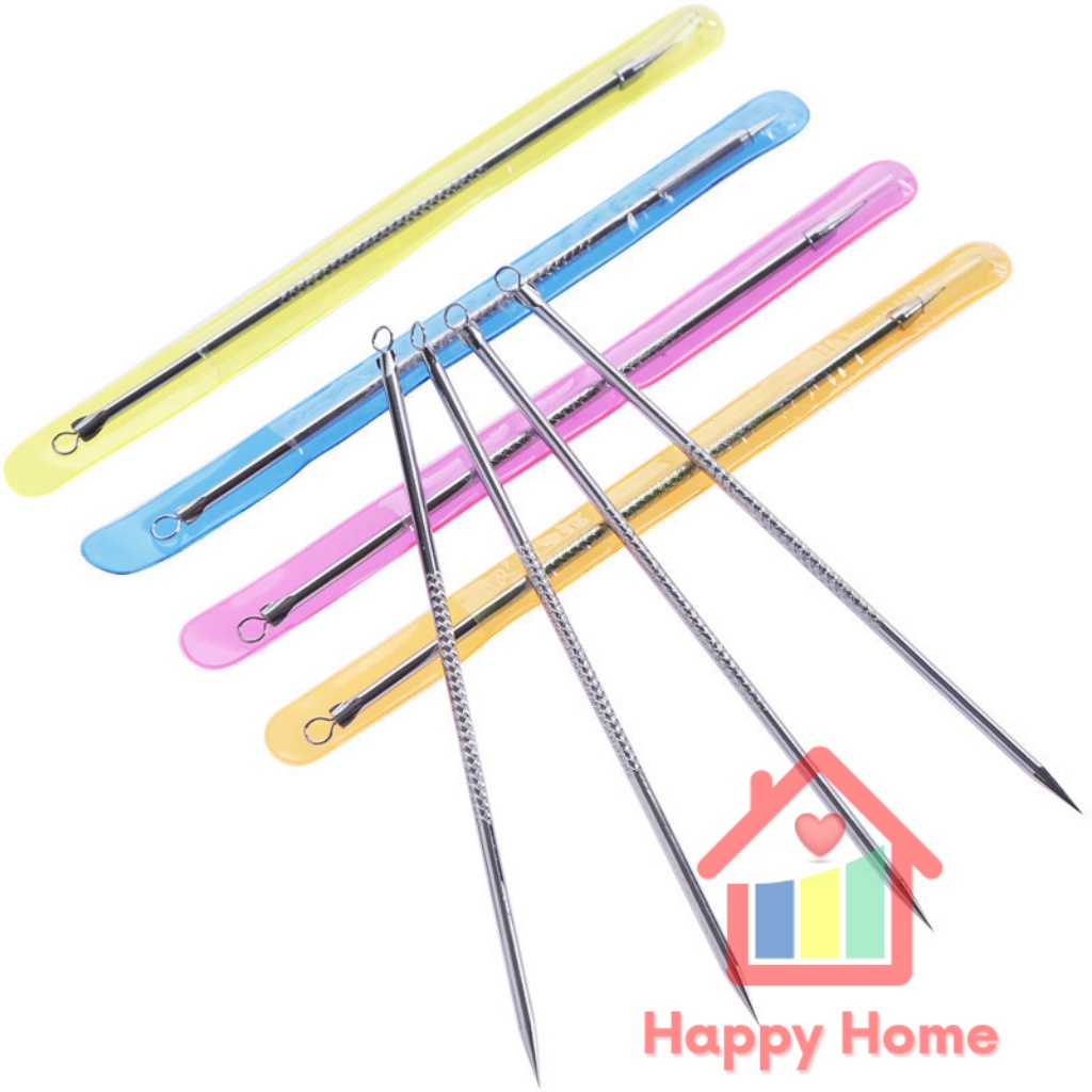 Cây nặn mụn trứng cá 2 đầu, que nặn mụn inox tiện lợi Happy Home