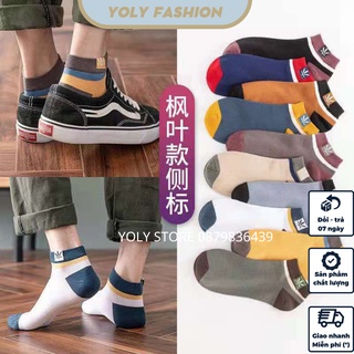 Tất unisex cổ thấp màu trơn nhiều mẫu đáng yêu
