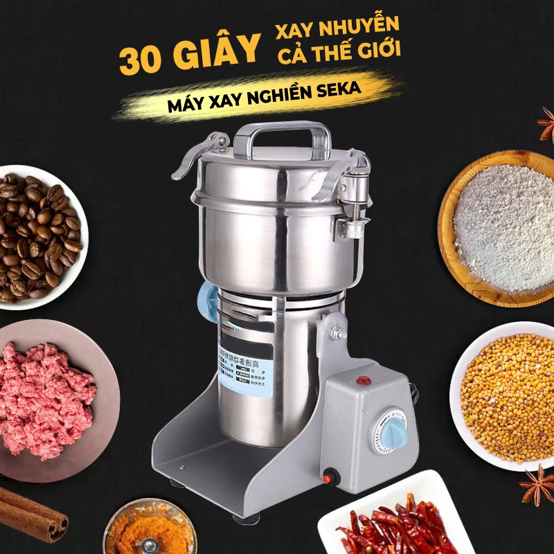 Máy Xay Bột Khô Đa Năng Siêu Mịn - Máy xay ngũ cốc , quế INOX 304 - Máy xay đa năng SEKA