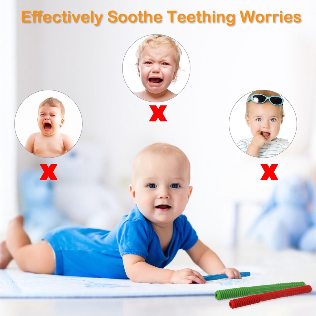 Ống Silicon Mềm Cho Bé Mọc Răng 0-6 Tháng Tuổi