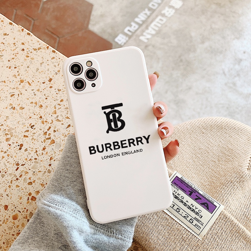 Ốp Lưng Iphone TPU Trắng Cạnh Vuông B.a.l.e.n và Bur,  BVC Iph6/6plus/6s/6splus/7/7plus/8/8plus/x/xs/11/12/pro/13/promax