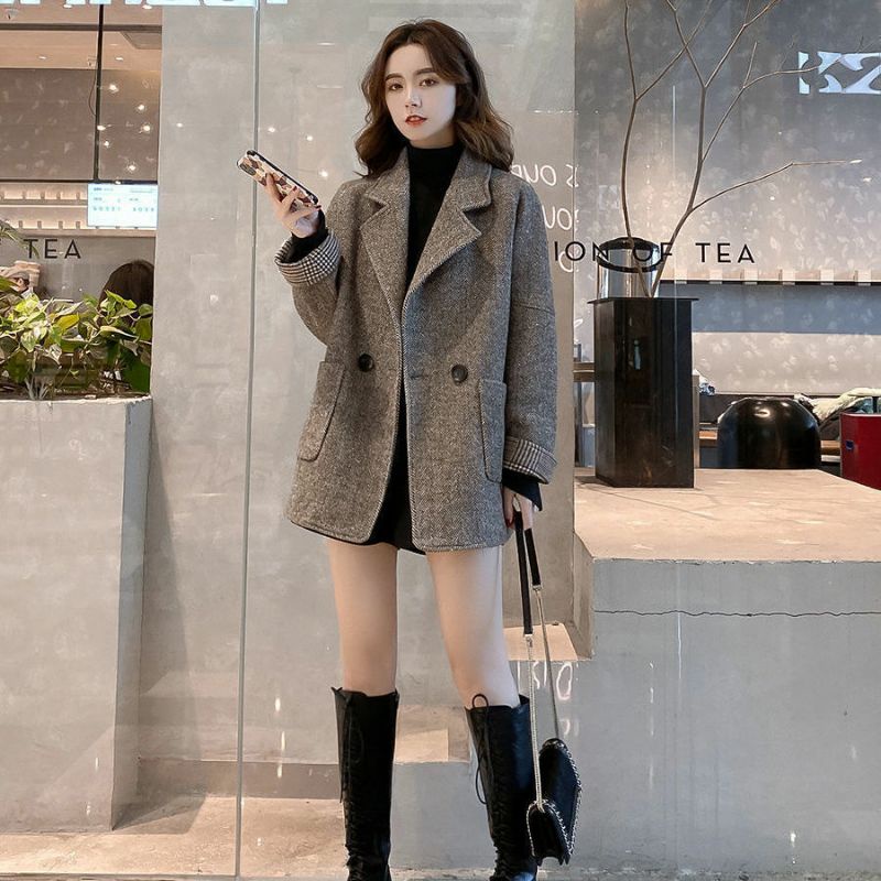 Áo dạ chần bông cực style Hàn Quốc