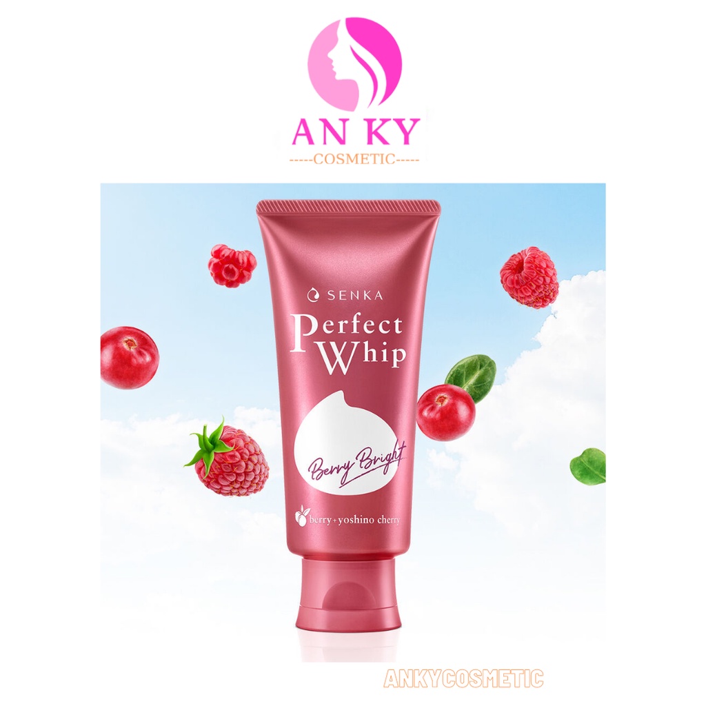 Sữa Rửa Mặt Senka Dưỡng Da Sáng Hồng 100g, hồng đậm