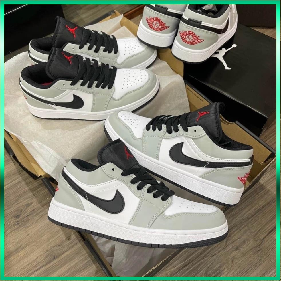 Giày Thể Thao Nam Nữ 𝗝𝗼𝗿𝗱𝗮𝗻 Thấp Cổ Ghi Xám, Giày Sneaker Jordan Cổ Thấp Màu Ghi Xám Full Box