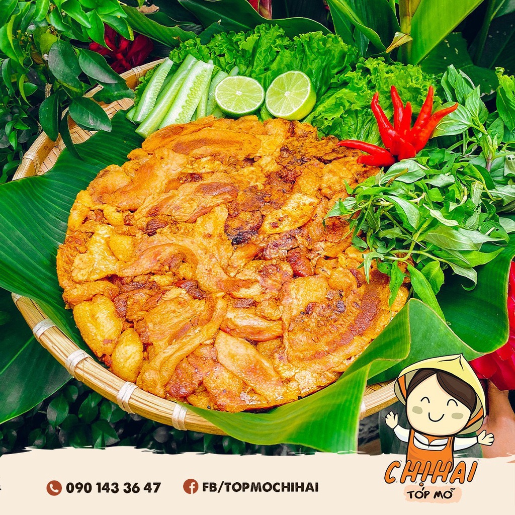 Bánh Tóp Mỡ Truyền Thống CHỊ HAI Nguyên Bánh Lớn Giòn Rụm 500GR TM01