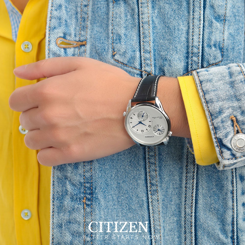 Đồng Hồ Nam Citizen Dây Da AO3030-24A - Mặt Trắng
