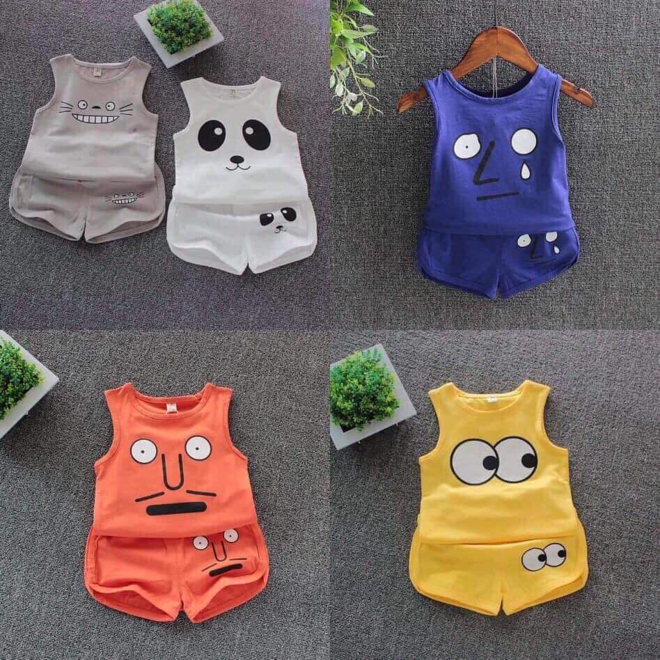 Combo 3 bộ quần áo trẻ em 100% cotton